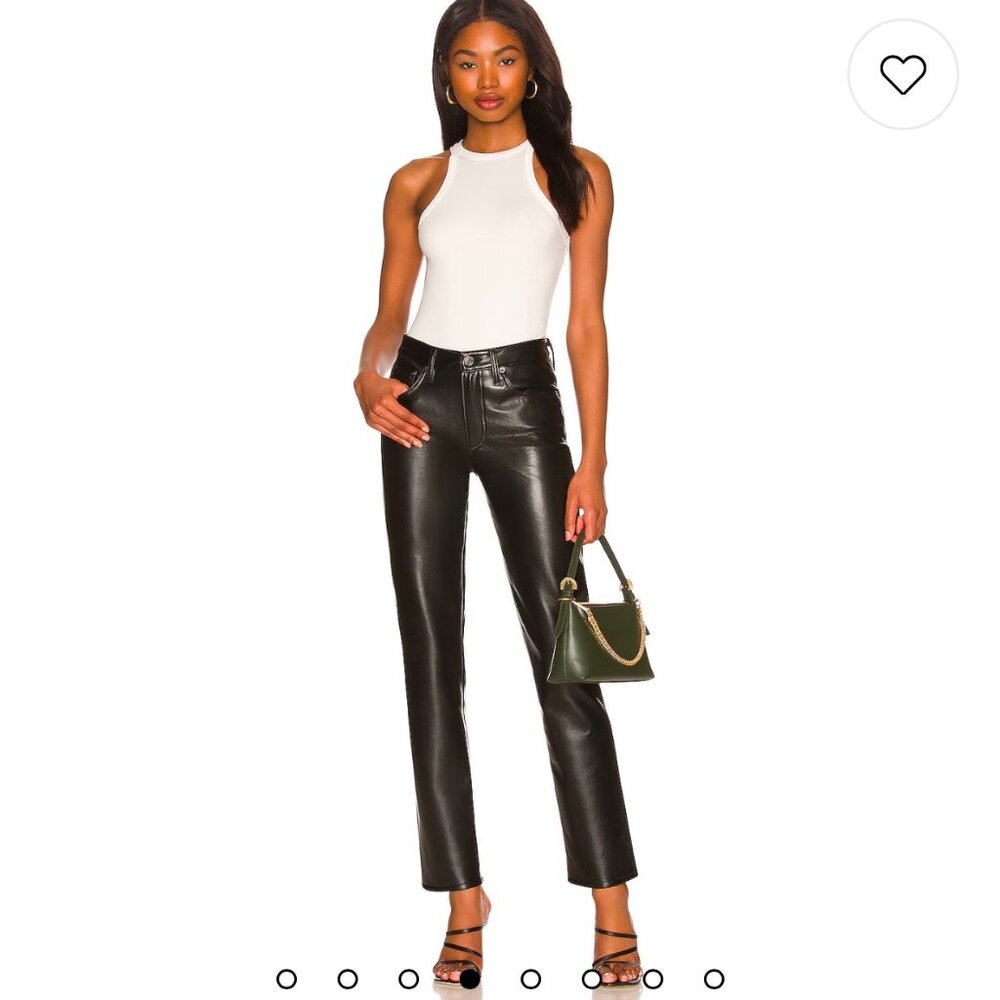 NWT Agolde Recycled Leather Lyle Pants in Detox Size 29